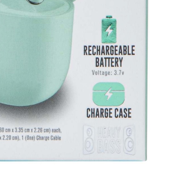 Bluetooth Wireless Earbuds with Charging Case Teal - Picture 7 of 7